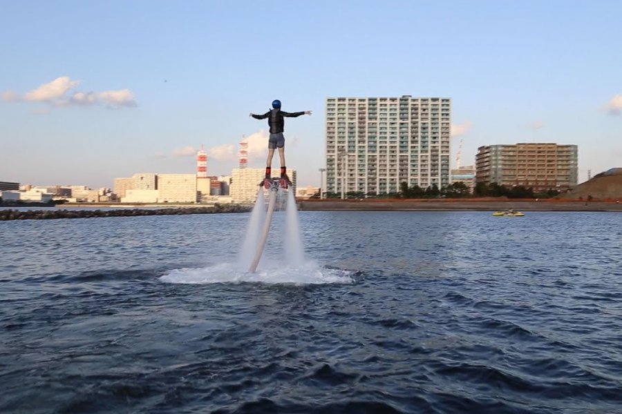 Flyboarding at Chiba Port Tower