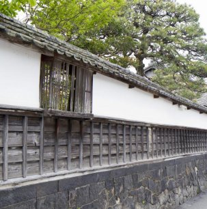 Old walls that contain residences of Hagi's past notables