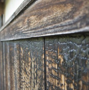 Exterior woodwork smoked to give it that special look