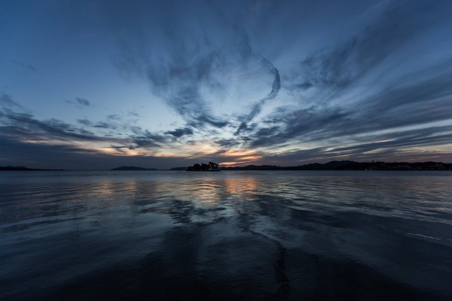 Sunset Over Lake Shinji