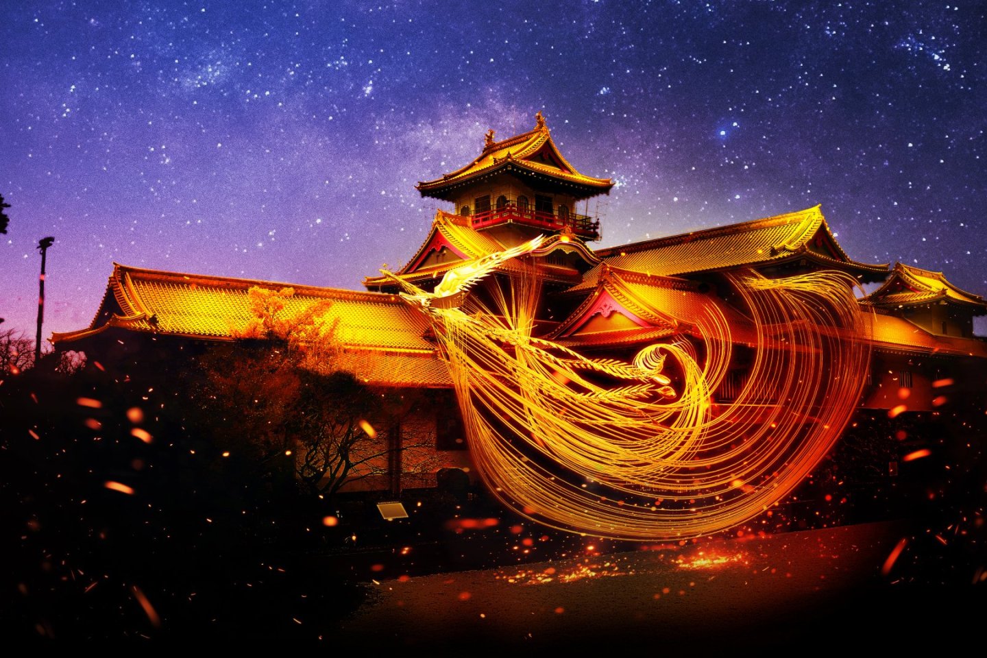 Ethics Lights Toyama Castle Projection Mapping