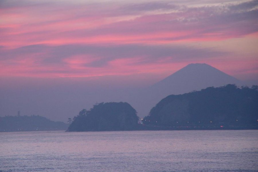 Photographing Mt. Fuji from Beach