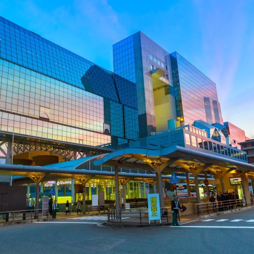 The sleek exteriors of the modern Kyoto Station